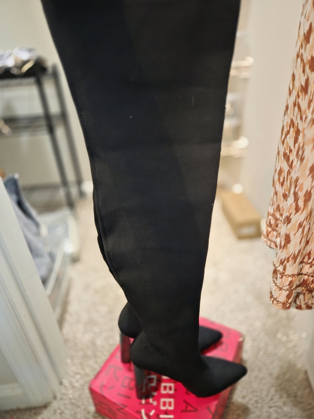 Stretch Over-the-Knee Boot with Pointed Toe